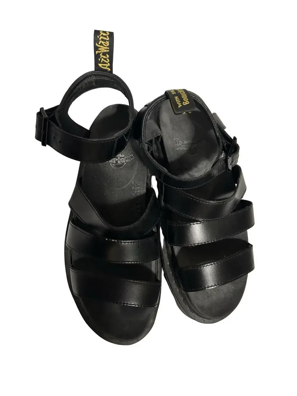 Dr‎ Martens Blaire Black Leather Platform Sandals Women’s US 9 EU 41 UK 7